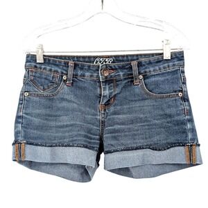 OTB Premium Denim Shorts Juniors‎ 5 Soft Stretch Cuffed Y2K